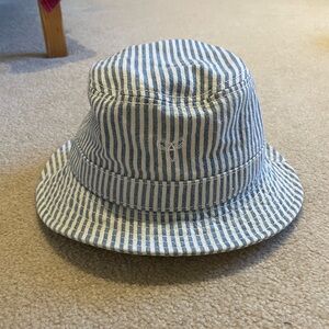 NEW TNA Brand New Bucket Hat Blue and White Pin Stripe Small Medium